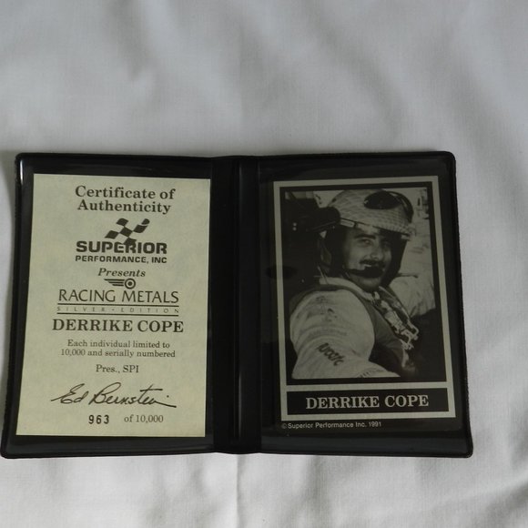 Superior Performance Racing Metal Card - 1991 Silver Ed.  Derrike Cope #963 - Picture 1 of 3